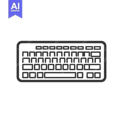 Premium design asset: Minimalist Keyboard Icon: Clean, Modern Design for Technology and Comm