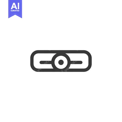 Popular premium asset: Minimalist Toggle Switch Icon in Dark Gray on White Background