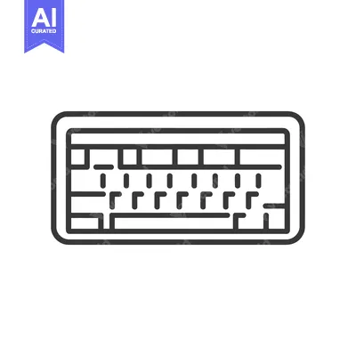 Premium design asset: Minimalist Keyboard Outline: Clean, Modern, Technology Icon Design