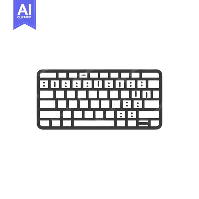 Premium design asset: An isolated graphic representation depicting a computer keyboard outli