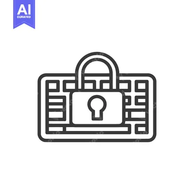 Secure Keyboard: Padlock Symbolizing Data Protection and Cybersecurity