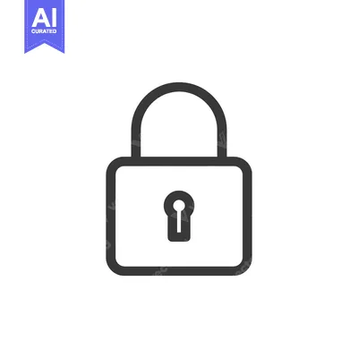 Premium design asset: Minimalist Lock Icon: Security, Privacy, and Protection Symbol