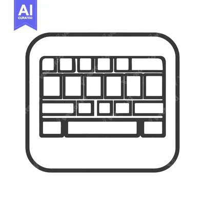 Premium design asset: Minimalist Keyboard Icon: Clean Outline Design for Technology Interfac