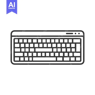 Aset premium populer: Minimalist Keyboard Icon: Clean Line Art for Interface Design