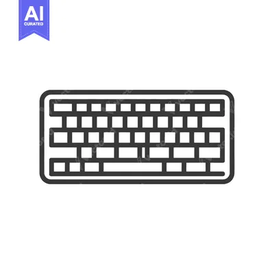 Premium design asset: Minimalist Keyboard Icon: Clean Line Art for Technology Interface Desi