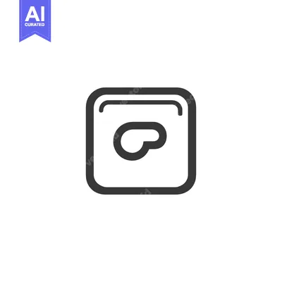 Popular premium asset: Minimalist Icon: Rounded Square with Abstract Shape Inside, Dark Gray