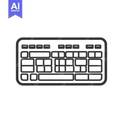 Popular premium asset: Minimalist Keyboard Icon: Clean Vector Illustration on White Backgroun