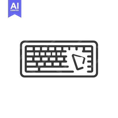 Aset desain premium: Minimalist Keyboard Icon: Clean Vector Illustration for Interface Desi