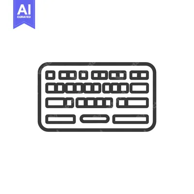 Popular premium asset: Minimalist Keyboard Icon: Clean Line Art for Technology Interface Desi
