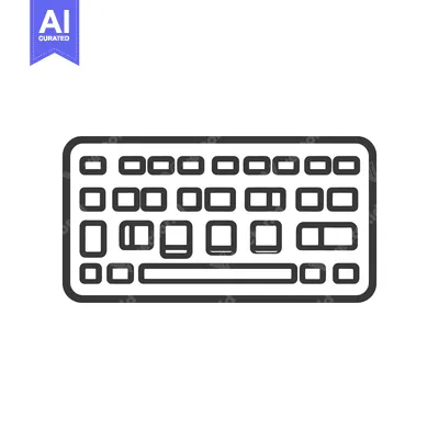 Popular premium asset: Minimalist Keyboard Icon: Clean Vector Illustration on White Backgroun