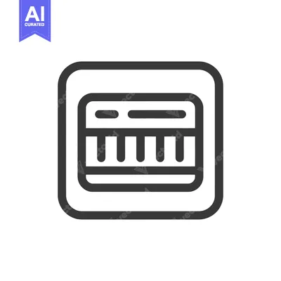 Premium design asset: Dark Grey ATM Icon with Rounded Square Border on White Background