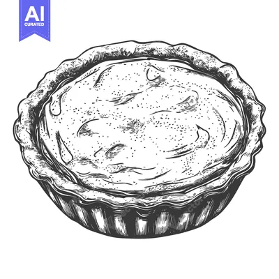 Premium design asset: A Delicious Hand Drawn Sweet Tart Dessert