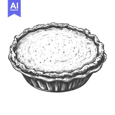 Premium design asset: A Hand Drawn Illustration Of A Delicious Tart