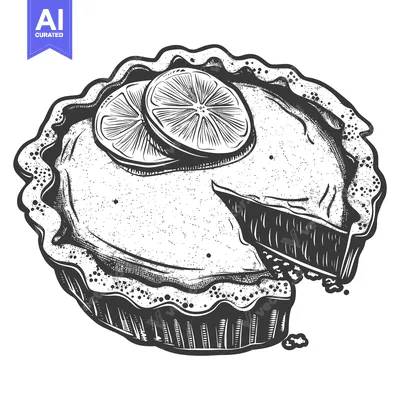 Premium design asset: A Delicious Slice Of Lemon Pie Is Ready To Eat