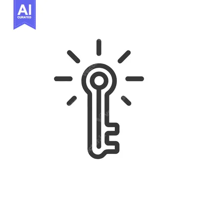 Popular premium asset: Shining Key Icon: Symbol of Solution, Access, and Innovation