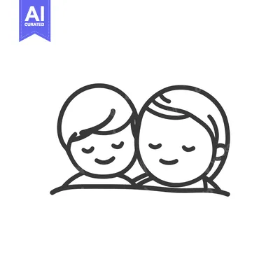 Popular premium asset: Two simplistic people in a graphic illustration embracing together
