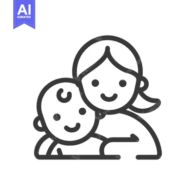 Aset premium populer: A smiling mother embracing her baby with visible joy in their eyes