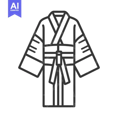 Popular premium asset: An illustrated drawing of a traditional garment with belt