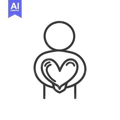 Popular premium asset: A human figure embracing and holding a stylized heart shape