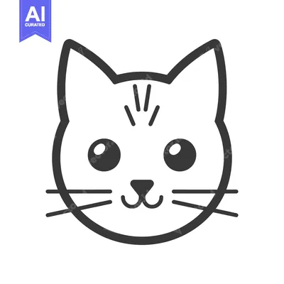 Popular premium asset: A Simple And Adorable Cartoon Portrait Of A Cat