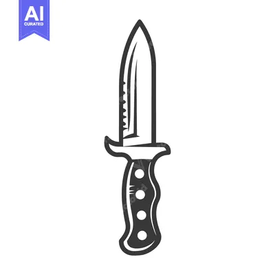 Popular premium asset: An illustration depicting a sharp knife with a textured handle