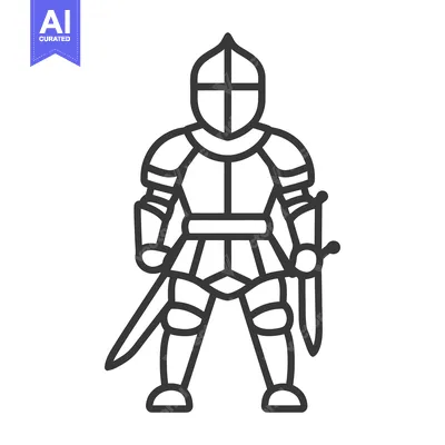 Aset premium populer: An armored medieval knight standing with two swords ready for battle