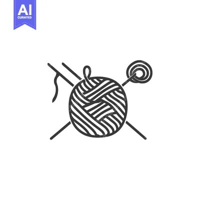 A ball of yarn with needles used for crafting and knitting
