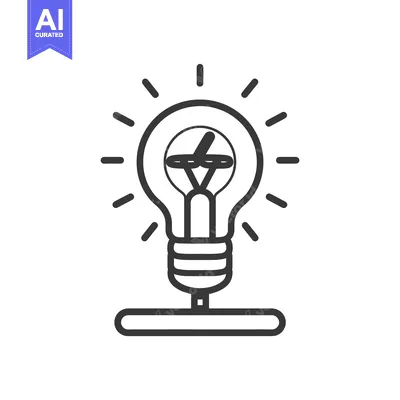 Aset premium populer: A glowing light bulb graphic illuminating bright new concepts
