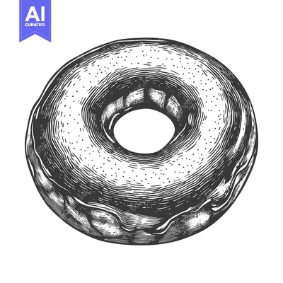 Popular premium asset: Delicious Glazed Donut Hand Drawn Illustration