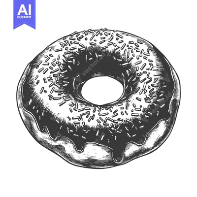 Aset premium populer: Delicious Glazed Donut With Sprinkles Illustration