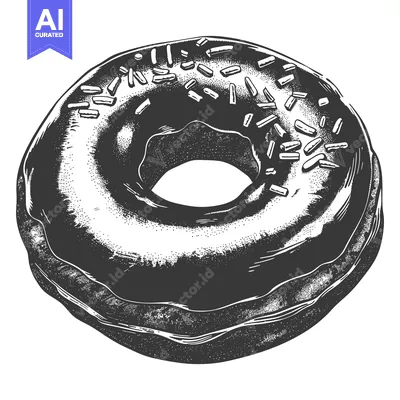 Popular premium asset: Delicious Glazed Donut Sprinkled With Sweet Confetti
