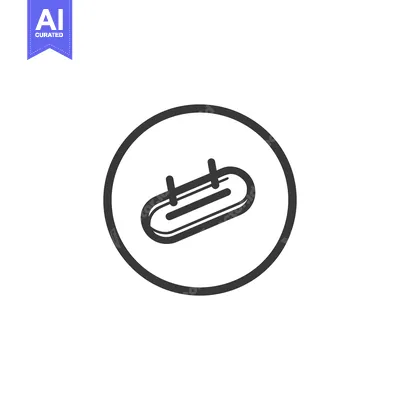 Premium design asset: Minimalist Black and White Icon of a Capsule in a Circle