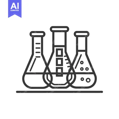 Premium design asset: Three Laboratory Erlenmeyer Flasks Used For Science Experiments