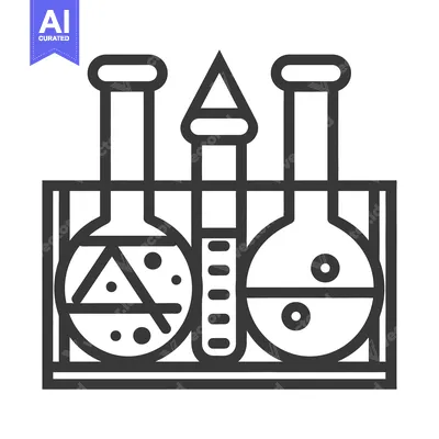 Aset premium populer: Simple illustration of scientific equipment in a laboratory setting