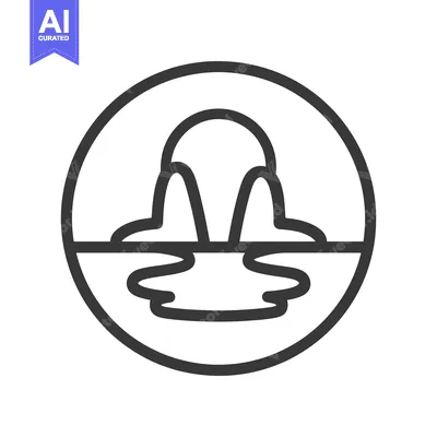 Aset premium populer: Minimalist Icon of Melting Iceberg in Circle Frame, Climate Change Con