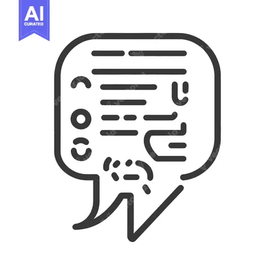 Aset premium populer: A speech bubble contains text and graphical elements inside