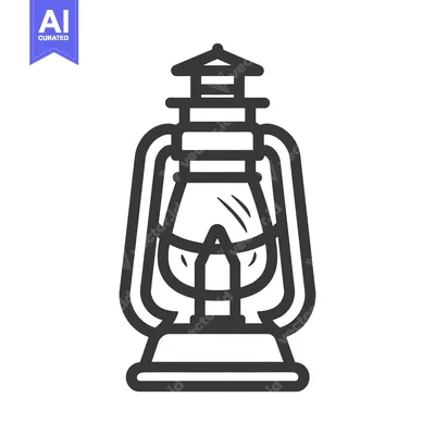 Popular premium asset: A simple illustration depicts a detailed outline of a lantern