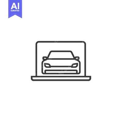 Popular premium asset: Car Icon on Laptop Screen, Automotive Technology, Online Vehicle Servi