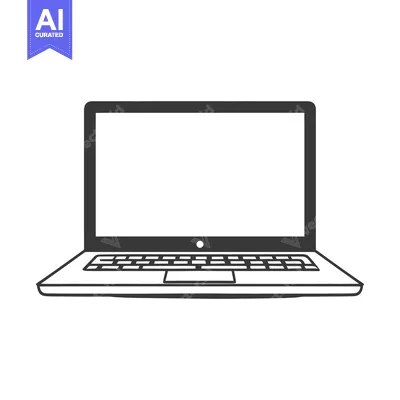 Premium design asset: A simple flat graphic representation of a portable computer device