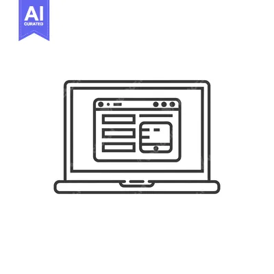 Aset premium populer: Laptop Screen with Browser Window Showing a Smartphone