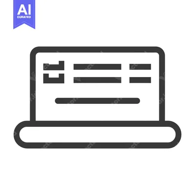 Aset desain premium: Laptop with a Blank Form for Inputting Data or Information