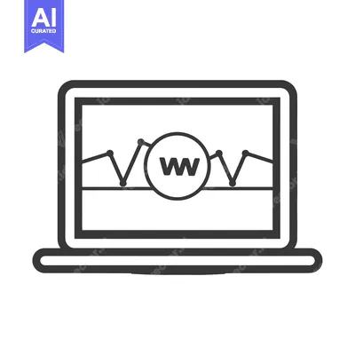 Popular premium asset: Laptop with a Graph and a Circle with "WW" inside