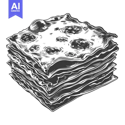 Aset premium populer: A Delicious Stack of Lasagna Pasta Layers