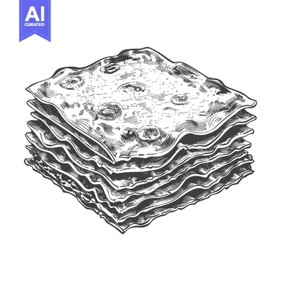 Premium design asset: A Delicious Stack of Lasagna Ready To Eat