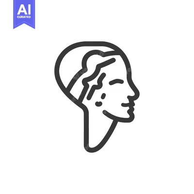 Aset desain premium: An outline of a person with some facial imperfections on view