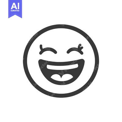 Popular premium asset: A graphic icon representing a joyous face with wide open mouth
