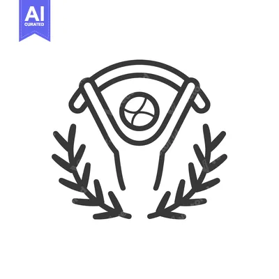 Aset premium populer: Laurel Wreath with Raised Hands Holding a Ball