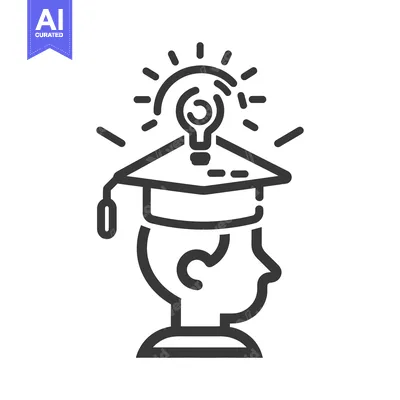 Popular premium asset: An academic mind illuminated with an idea or concept