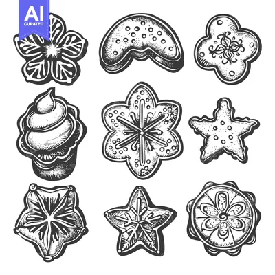Aset desain premium: Delicious Variety of Sweet Treats Baked Goods Designs
