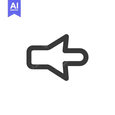 Premium design asset: Bold Arrow Icon: Rounded Edges, Directional Symbol on White